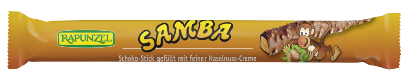 Barretta di cioccolato con nocciola 'Samba' Bio 22 g