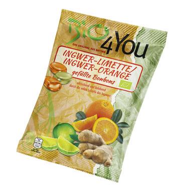 Caramelle zenzero-lime & zenzero-arancia Bio 75 g